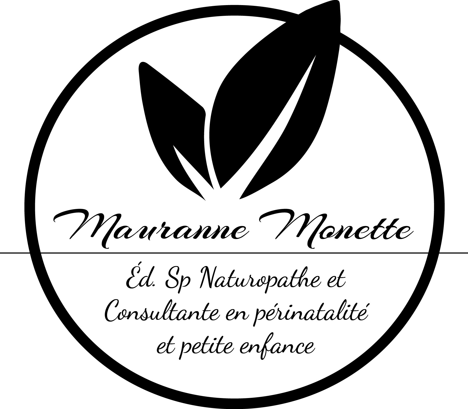 Logo Noir sur blanc - Mauranne Monette